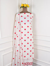 Cotton White Unstitched Suit